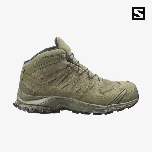 Olive Salomon Xa Forces Mid EN Men's Tactical Boots | IE UO1082